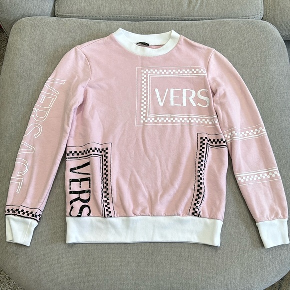 RARE Versace Pink Printed Sweater - Picture 2 of 10